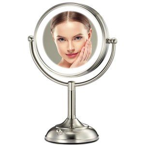 VESAUR Professional 8.5" Large Lighted Makeup Mirror Updated with 3 Color Lights
